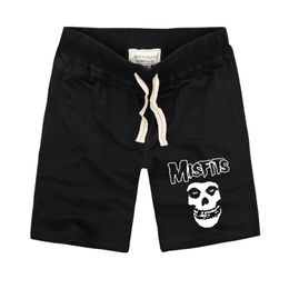 The MISFITS Shorts High Quality Summer Fashion Skull Printed Men's Casual Fitness Cotton Knit Short Pants Plus Size S-2XL 220301