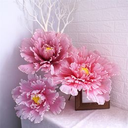 Large Artificial Peony Flower Wedding Background Arch Decoration Fake Flower Window Display Studio Shooting Props LJ200910
