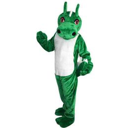 2018 High quality hot Green dinosaur Dragon Mascot costumes for adults circus christmas Halloween Outfit Fancy Dress Suit Free Shipping