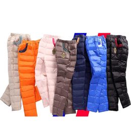 High Quality Winter Pants for Boys Solid Color Children Down Pants Casual Teenage Girls Warm Trousers Windproof Leggings 3-16Yrs 201128