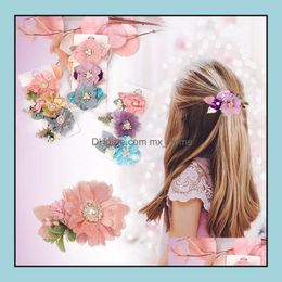 Hair Accessories Baby, Kids & Maternity 18Pcs Sale Baby Girls Cute Princess Flower Clips Cotton And Linen Embroidery Headband 36 Colors Barr
