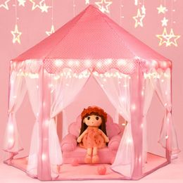 Portable Children's Tent Princess Castle Kids Tent Toys for Girls Tipi Infantil Children's House Vigvam Teepee Baby Tent Gifts LJ200923