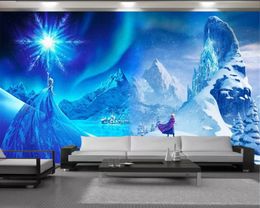 Modern Home Decoration 3d Wallpaper Fantasy Frozen Snow 3d Wallpaper Interior Decorative Silk 3d Mural Wallpaper