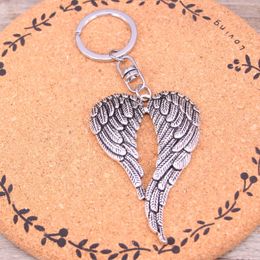 Fashion Keychain 67*42mm angel wings Pendants DIY Jewellery Car Key Chain Ring Holder Souvenir For Gift