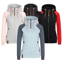 Autumn Winter Hoodie Women Pullover Sweatshirts Female Patchwork Fleece Hooded Jacket Autumn Coat Warm Hoody Plus Size 5XL 201211