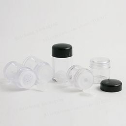 500 x Travel Empty Small 5G Clear Plastic Powder Sample Jar 5ml Case with 1 3 12 Holes Cosmetic
