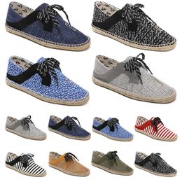 canvas shoes breathable straw hemp rope mens womens big size 36-44 eur fashion Breathable comfortable black white green Casual nine 96