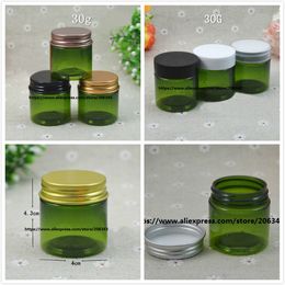 30G green plastic PET bottle/jar /pot for eye cream/essence/moisturizer/gel/art nail pot/skin care cosmetic packing