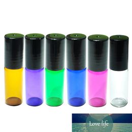 50pcs Empty Perfume Glass Bottle 5ml Roller Essential Oil Bottle Colourful Lip Gloss Glass Container