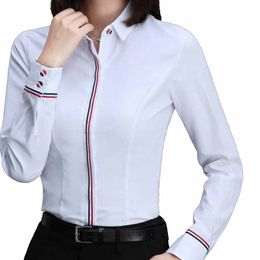 Women Business Blouse Button Long Sleeve Lapel Ladies Office Work Shirts Elegant Female Blusas Satin Slim Wear New Arrival T200321