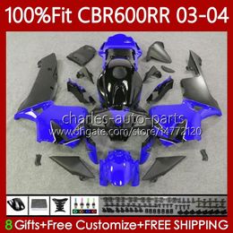 Injection Mould Bodys For HONDA CBR 600 RR CC F5 600F5 03-04 Bodywork 71No.33 CBR-600 Blue black CBR600 RR CBR600RR 03 04 CBR 600RR 600CC CBR600F5 2003 2004 OEM Fairing