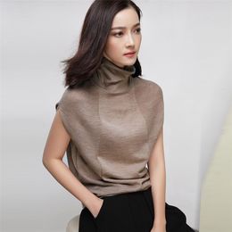 Wool Soft Elastic Sweaters and Pullovers Turtleneck Short Sleeve Spring Autumn Women Cashmere Sweater Female Brand Jumpers LJ201112