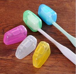 500Set Portable Travel Toothbrush Head Toothbrush Case Protective Caps Health Germproof Toothbrushes Protector 5pcs /set
