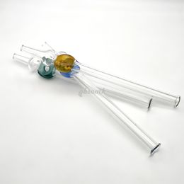QBsomk Wax Pyrex Glass Oil Burner Pipes Philtre Clear Glass Oil Burner Rolling Paper Hand Pipes Glass Pipe Oil Nail Pipe