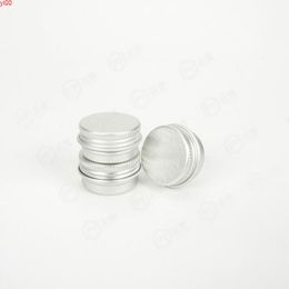 5ml Metal Aluminum Jar Cream Pot Refillable Travel Cosmetic Container Candle Lip Gloss Tin Can Round Makeup Tool 50pcs/lotqualtity