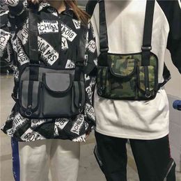 New Trendy style men's and women's backpack tactical games with second class vest bag, hip-hop functional chest bag, hip-hop waist bag