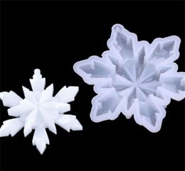 White Large Snowflake Mould Mirror Crystal Double Deck Silicone Gutta Percha Mold Handmade Make Accessories New Arrival 5 5ty J2