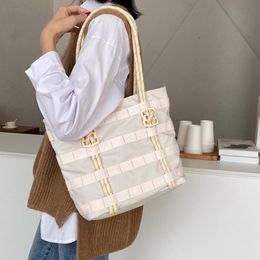 Designer- Totes Striped Womens Handbag Patchwork Shoulder Bag Fashion Female Casual Crossbody Bag