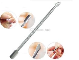 nail cuticle care UK - Stainless Steel Cuticle Remover Double Sided Finger Dead Skin Push Nail Cuticle Pusher Manicure Pedicure Care Tool KD