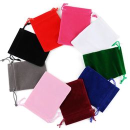 Flannelette Drawstring Bags Fashion Jewelry Packaging Pocket Gift Bag for Wedding Christmas and DIY Craft Accessories