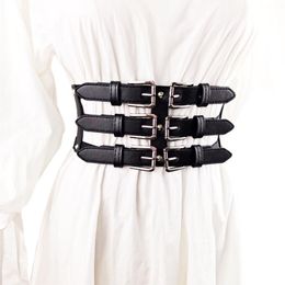 Belts Retro Waist Decor Harness Belt Fashion Body Chain Black Goth Adjustable Jewelry For Women And Girls