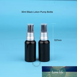 10pcs/Lot 30ml Glass Empty Essential Oil Bottle Lotion Pump 1oz/ 30cc Refill Parfum Women Cosmetic Container Black Lip Pot