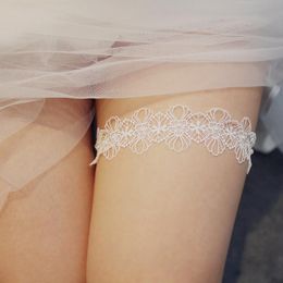 Sexy Lace Flower Pearls Wedding Garter Belt Bridal Thigh Leg Ring For Women/Female/Bride