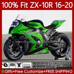 OEM Fairings For KAWASAKI NINJA ZX-10R ZX 1000 CC 10 R 2016 2017 2018 2019 2020 105No.84 Gloss Green ZX1000 C ZX 10R 1000CC 16-20 ZX-1000 ZX10R 16 17 18 19 20 Injection Body