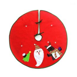 Christmas Decorations 90cm Red Tree Skirt Apron Xmas Ornament Home Party Decoration1