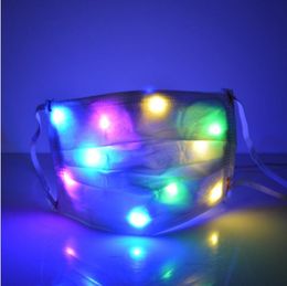 LED Light Glowing Masks Nightclub Luminous Mouth Cover Light Up Half Face Masks Disco Party Mouth Cover Fashion Design Masks LSK1548