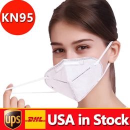 Toptan satış ABD STOKTA KN95 Yüz Maskesi 4-Katmanlı Dokunmayan Tek Kullanımlık Maskeleri Kumaş Toz Geçirmez Rüzgar Geçirmez Solunum Anti-Sis Toz Geçirmez Açık Maskeler