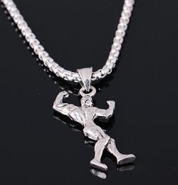 Weightlifting Pendant Necklace Necklace Muscle Men Sport Necklace Fitness Hip Hop Jewellery