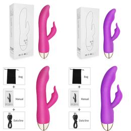 NXY Vibrators Vibradores De do Para Mujer Estimulador Cltoris Masaje Punto G Vagina Conejo Masturbador Doble Juguetes Sexuales 220110