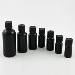 Empty Matte black Essential Oil Bottle with Orifice Reducer Cap Shiny Refillable e liquid Bottles Vials 5ml 10ml...