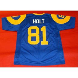 Mitch Custom Football Jersey Men Youth Women Vintage 81 TORRY HOLT Y Rare High School Size S-6XL or any name and number jerseys