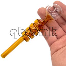 QBsomk New Multi Colours Glass Pipes Curved Glass Oil Burners Pipes 1.5cm Diameter ball Balancer Water Pipe smoking pipes