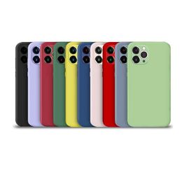 Fashion Soft Liquid Silicone Cases For Iphone 15 14 Plus 13 12 Mini Pro Max 11 XS XR X 8 7 6 6S Phone15 Rubber Shockproof Microfiber Cushion Ultra-thin Mobile Phone Cover