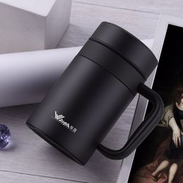 ONE thermocup 420ml Stainless Steel Vacuum Mug Philtre Thermos Coffee Men Office Cup Thermoses Bottle Insulated Thermal Cup therm 201109
