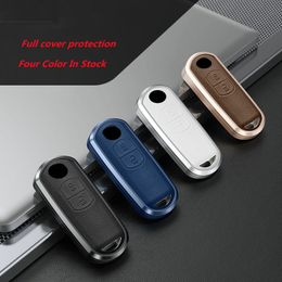 Aluminium Alloy Leather Vehicle Remote Key Fob Case Keys Protect Cover Shell For Mazda 2 3 5 6 BL BM GJ Atenza Axela CX-5 CX-7 CX-3 CX-9 MX-5 Car Accessories