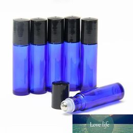 Empty 10ml Cobalt Blue Essential Oil Perfume Roll Bottles 10ml 1 3oz Thick Roller Glass Bottle DHL Free Shipping