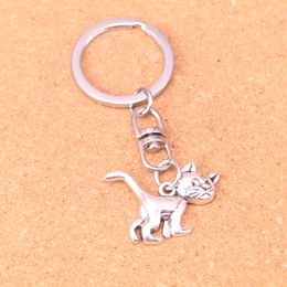 Fashion Keychain 30*22mm cat Pendants DIY Jewelry Car Key Chain Ring Holder Souvenir For Gift