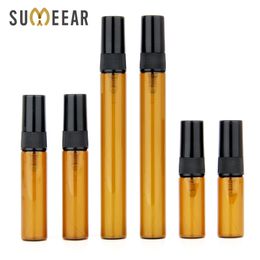 50 Piece/Lot 3ml 5ml 10ml Amber Spray bottle Atomizer Perfume Bottle Empty Parfum Sample Essential Oil Cosmetic Container