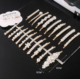 Pearl Hair Clips Acetate Plate Hair Barrette Snap Hairclips Women Girls Hairpins Elegant Hair Styling Accessories Wholesale DW6025