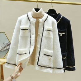 Thick Cardigan Sweet Oversized Plus Large Size Female Woman Blouses Winter Women'S Sweaters Clothing Latest Spring K0556 201130