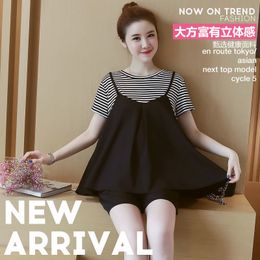 350 New summer Maternity sets Chiffon Bohemian Dress Clothes For Pregnant Women Short sleeve Maternidade Pregnancy Clothing LJ201123