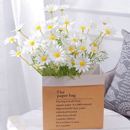 100Pcs Lot Simulate Chamomile Artificial Flower Bouquet Wedding DIY Garland Home Living Room Daisy Holland Chrysanthemum