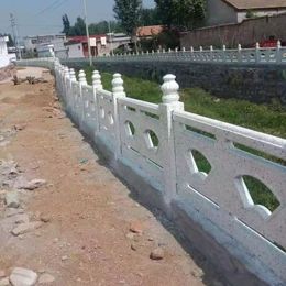 Wholesale Fencing, Cement imitation stone guardrail imitation wood railing outdoor river park landscape concrete protective fence