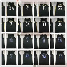 Cheap Wholesale Stitched Jerseys Top Quality 2020-2021 New Black Gold Version Rainbow Jerseys Size S-XXL