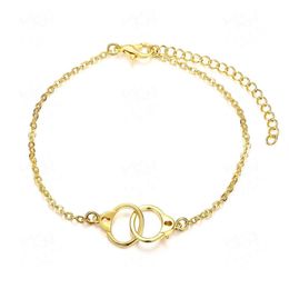 Charm Bracelets 18K gold plated Day gift creative romantic European style handcuffs Bracelet