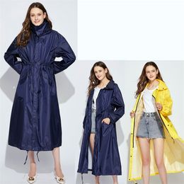 Long Raincoat Women Men Poncho Waterproof Outdoors Tour Rain Coat Poncho Jacket cloak Female Chubasqueros Impermeables Big Size 201202